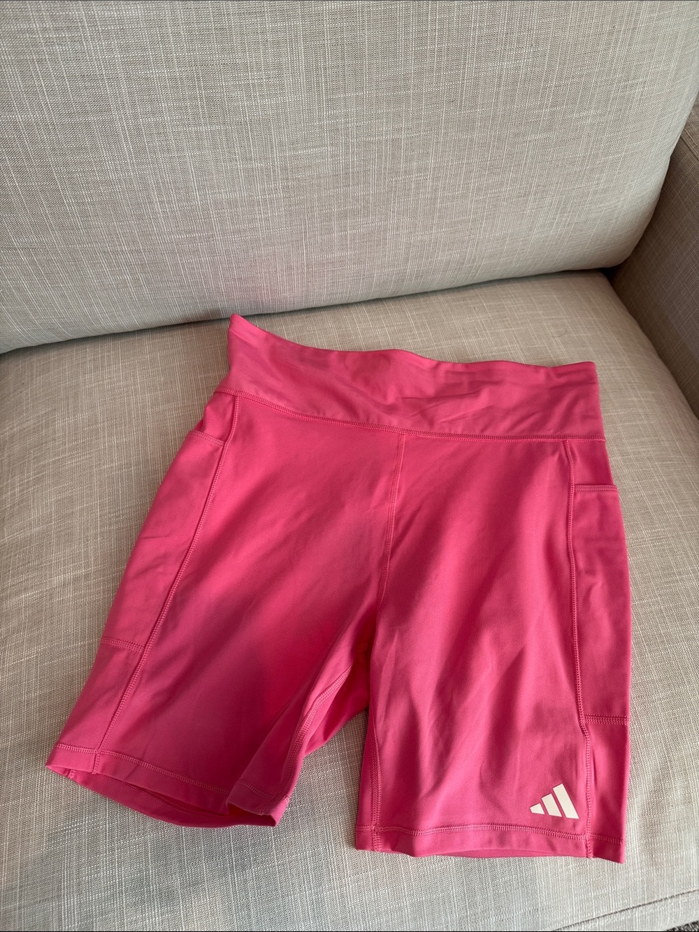 adidas Hot Pink Women’s Bike Shorts with Side Pockets